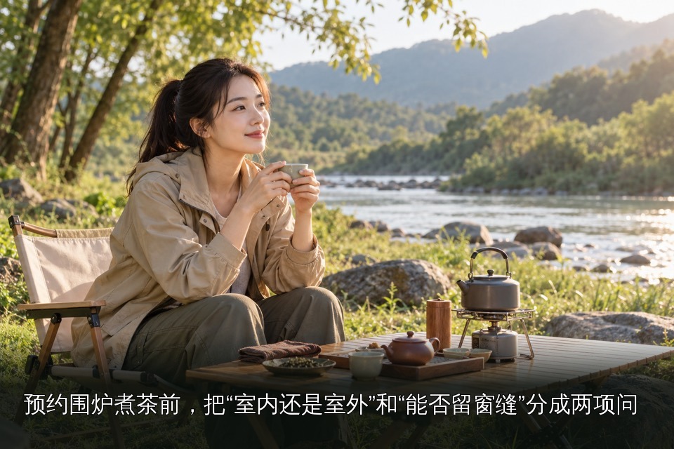 年轻女性品茶主题图｜通用·露营煮茶
